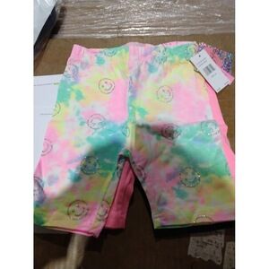 Freestyle Revolution Girls Tie Dye Bike Shorts Smiley Face Graphic Size 6X